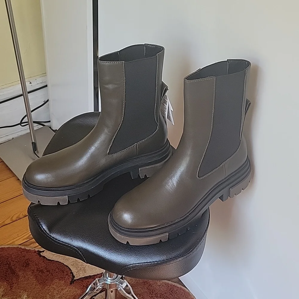 🎉HP🎉NWT ZARA LEATHER ANKLE BOOTS - Picture 9 of 17
